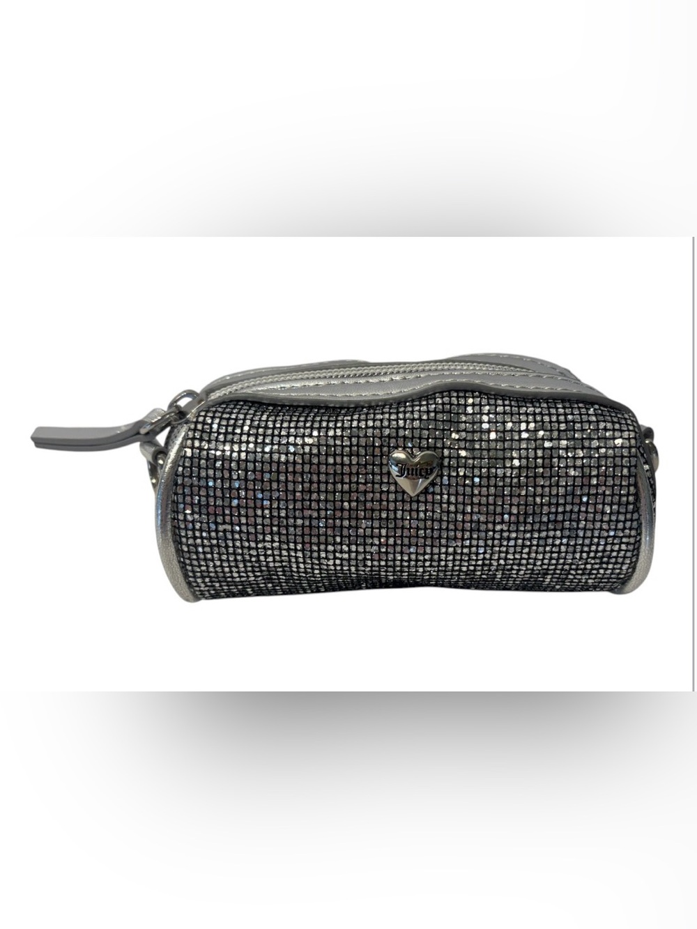 Juicy Couture Silver Crystal Mesh Cosmetic Pouch